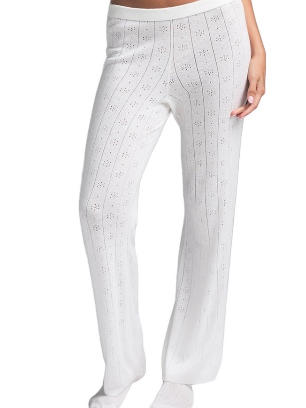 Skims Sweater
Pointelle Straight Leg
Pant - Marble size small